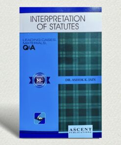 Intrepretation of Statutes Front Cover